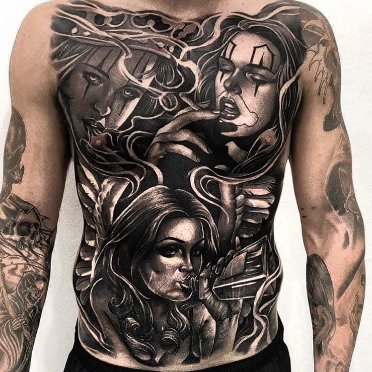 Chest / Stomach tattoo